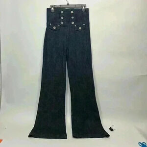 YNQ jeans, size 9 high waist sailor buttons, large flare at the bottom
